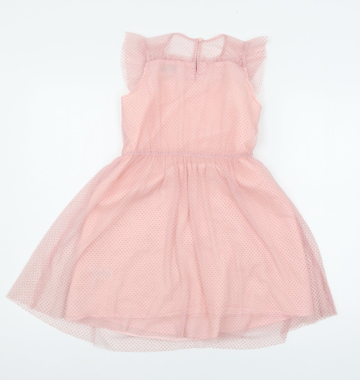 Marks and Spencer Girls Pink  Mesh Fit & Flare  Size 8-9 Years
