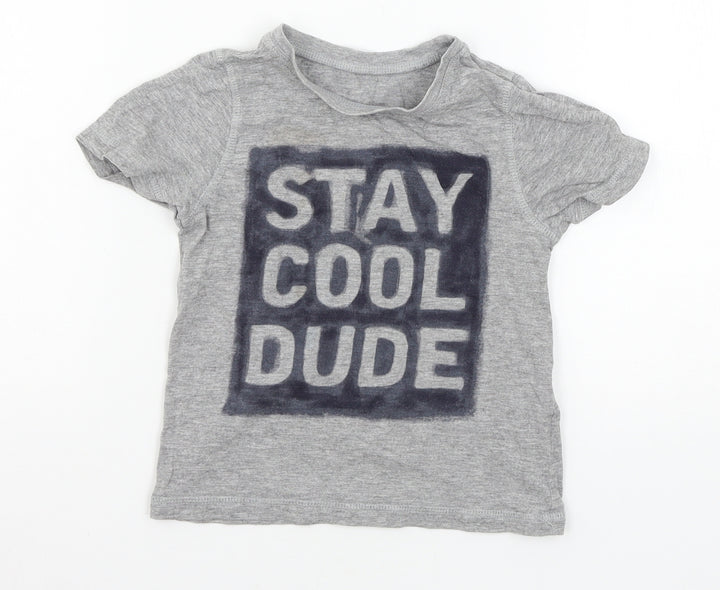 George Boys Grey  Jersey Basic T-Shirt Size 4-5 Years  - Stay Cool dude