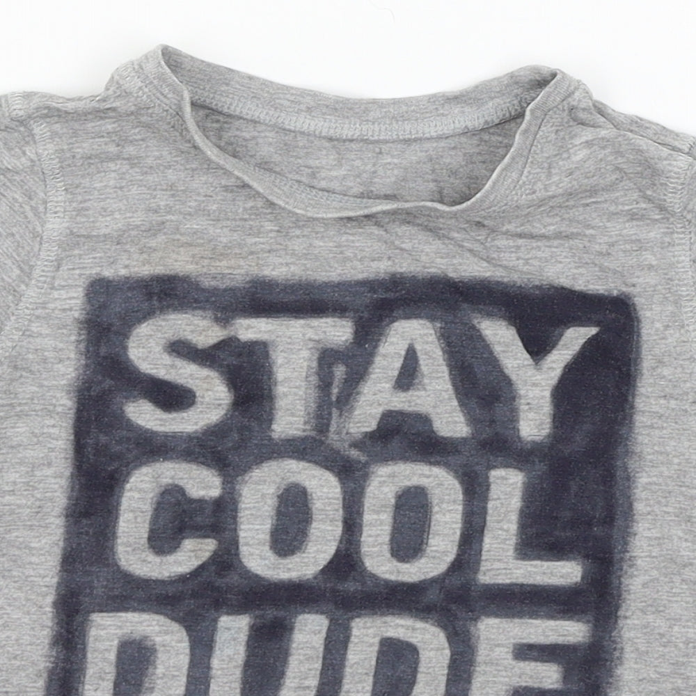 George Boys Grey  Jersey Basic T-Shirt Size 4-5 Years  - Stay Cool dude