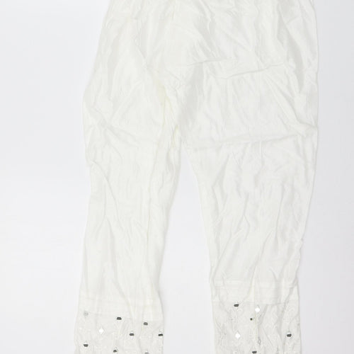 Prewron Womens White   Trousers  Size 26 in L25 in
