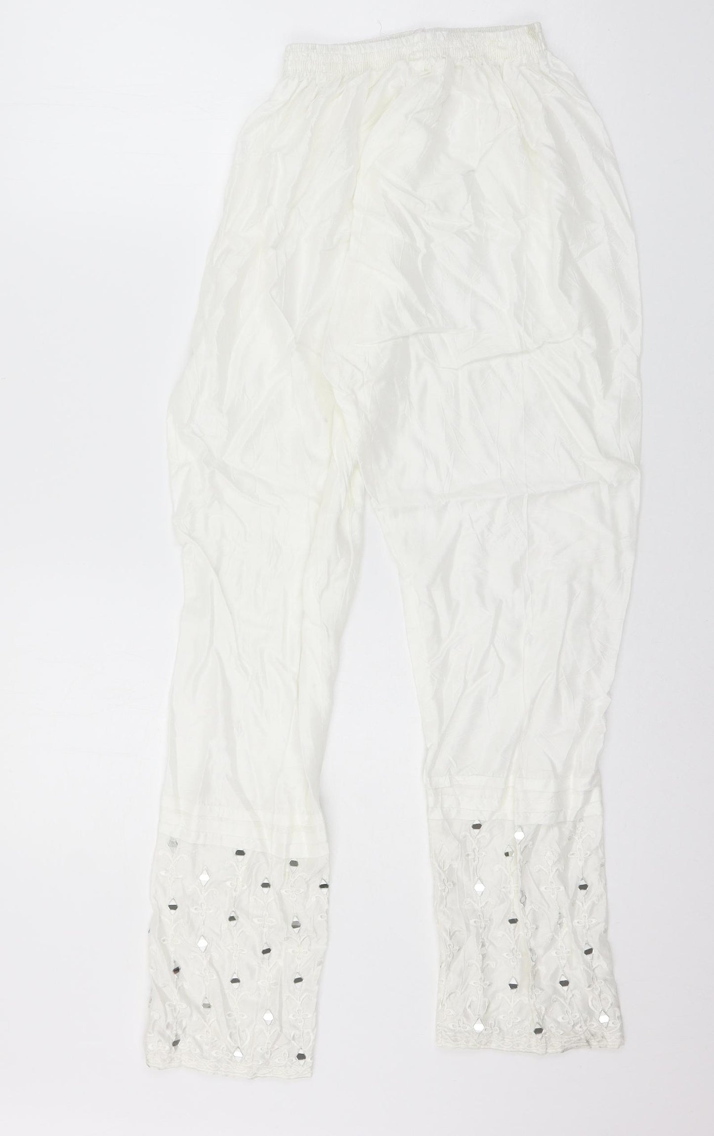 Prewron Womens White   Trousers  Size 26 in L25 in