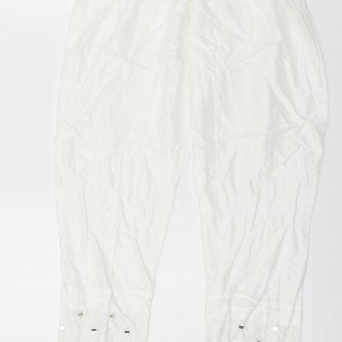 Prewron Womens White   Trousers  Size 26 in L25 in