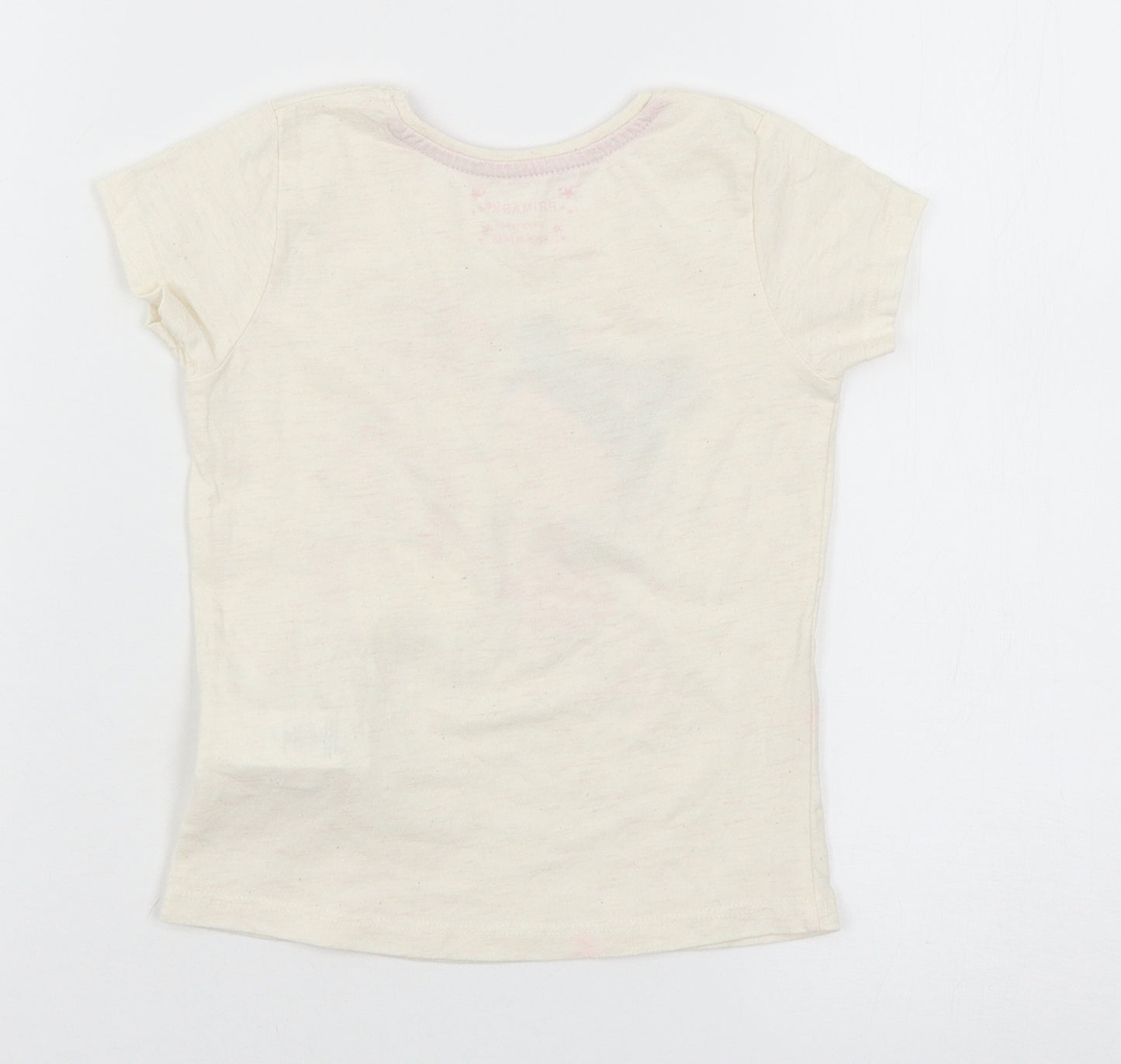 Primark Girls Ivory  Jersey Basic T-Shirt Size 3-4 Years  - Best Friends