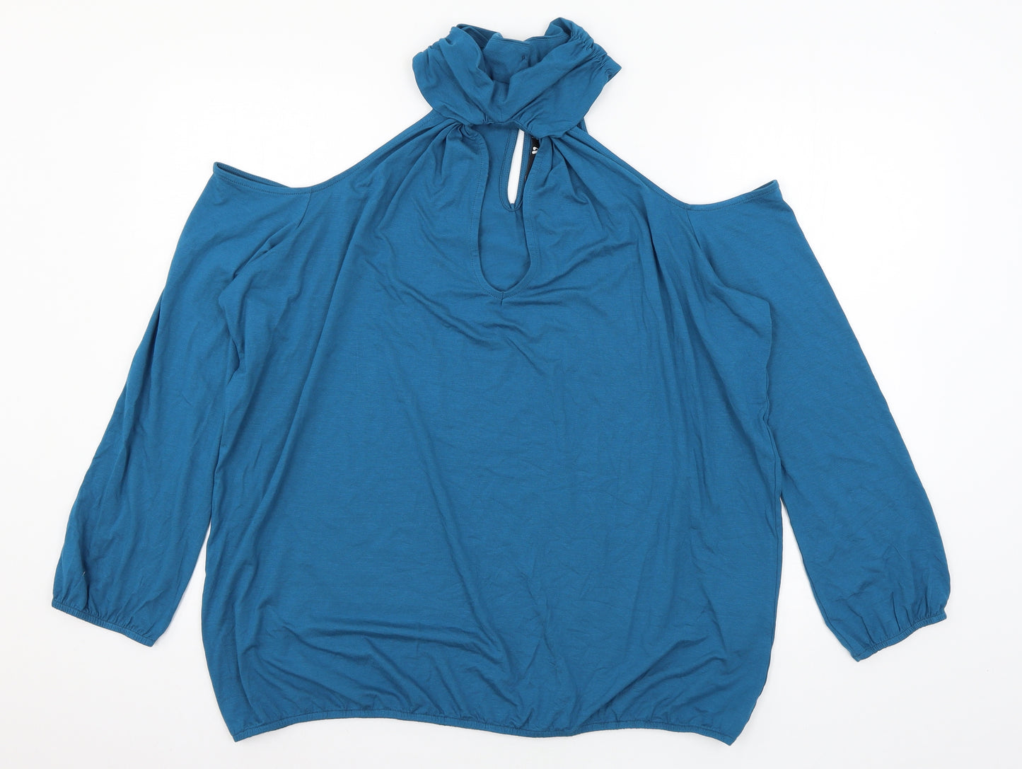 Very Womens Blue  Jersey Basic Blouse Size 18