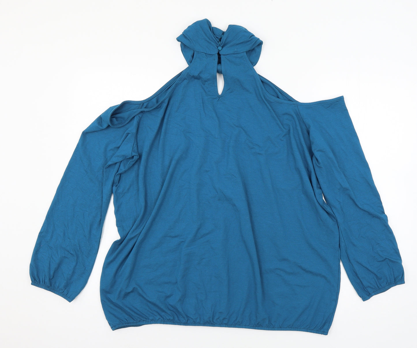 Very Womens Blue  Jersey Basic Blouse Size 18