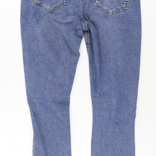Topshop Womens Blue  Denim Straight Jeans Size 28 in L30 in