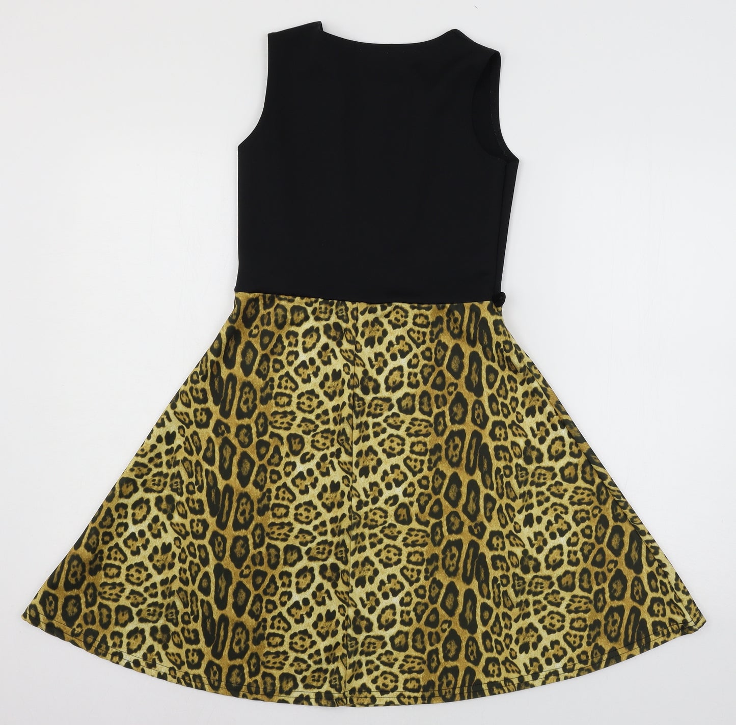 Sugar Babe Girls Multicoloured Animal Print Jersey Skater Dress  Size 11-12 Years