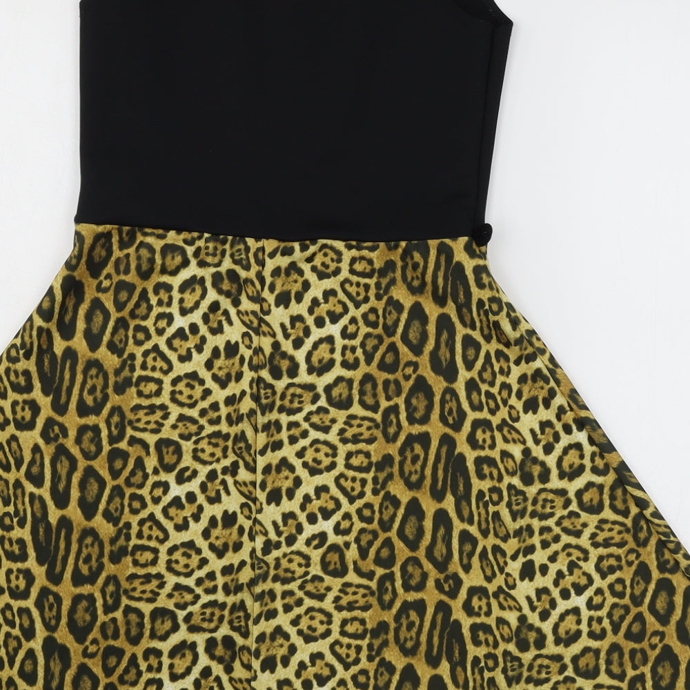 Sugar Babe Girls Multicoloured Animal Print Jersey Skater Dress  Size 11-12 Years