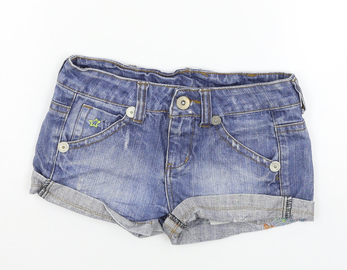Denim & Co. Girls Blue  Denim Hot Pants Shorts Size 10-11 Years