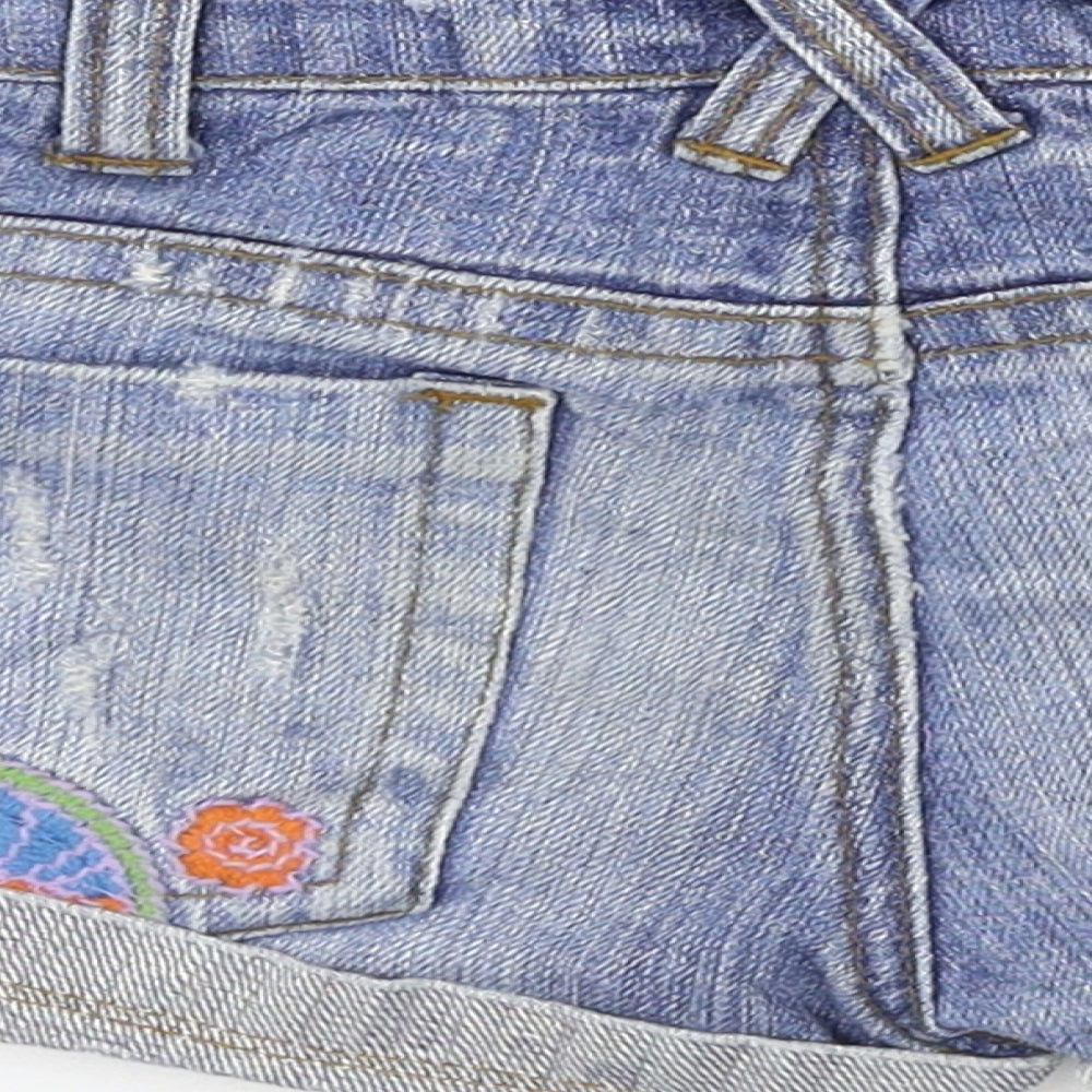 Denim & Co. Girls Blue  Denim Hot Pants Shorts Size 10-11 Years