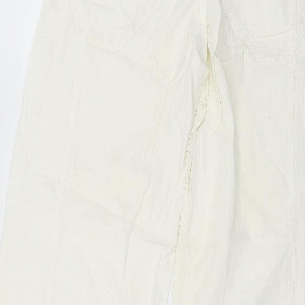 NEXT Womens White   Trousers  Size 10 L28 in