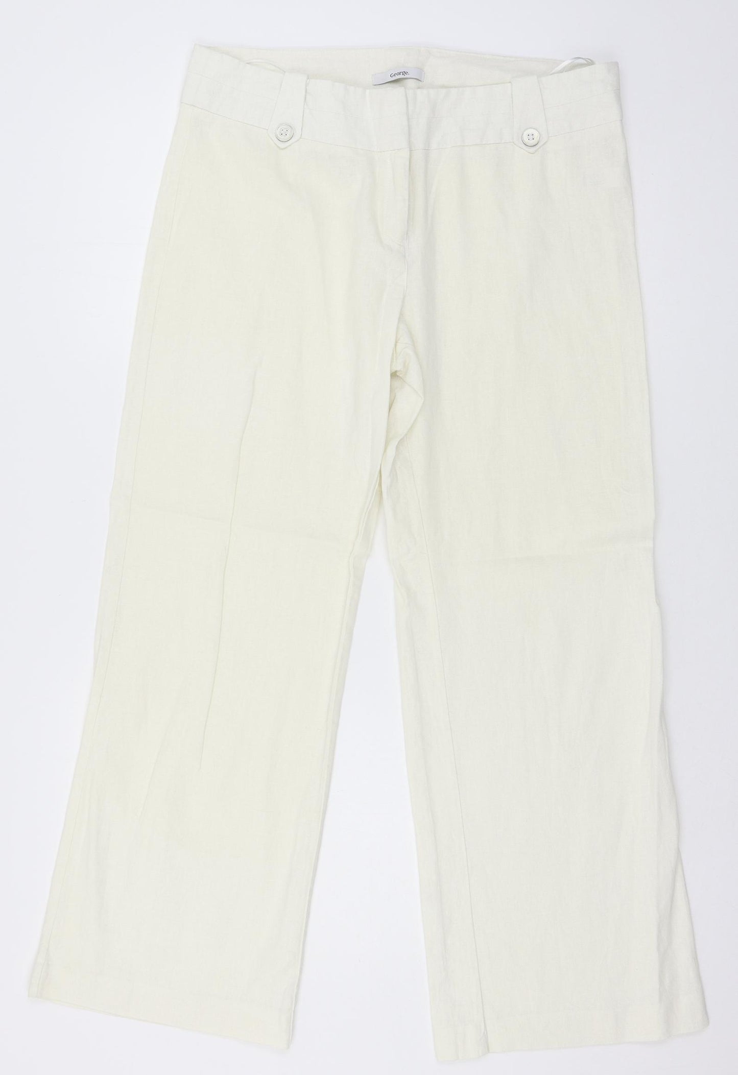 George Womens Ivory   Trousers  Size 14 L27 in