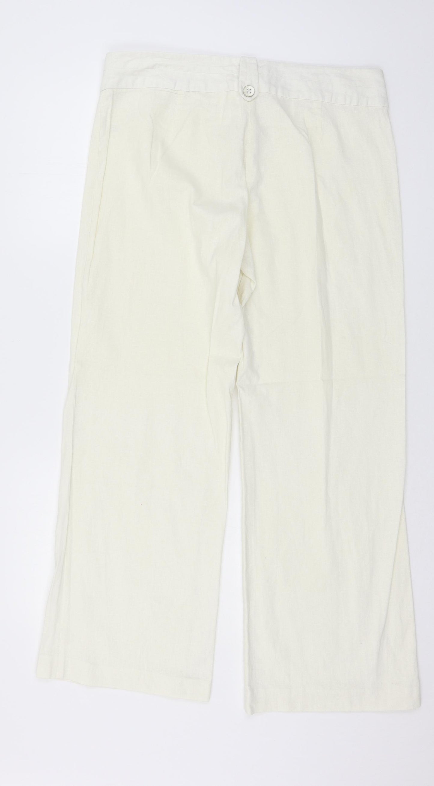 George Womens Ivory   Trousers  Size 14 L27 in