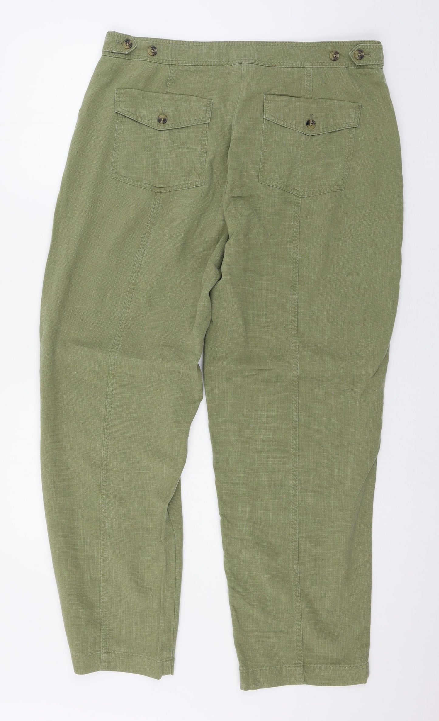 Marks and Spencer Womens Green   Trousers  Size 16 L28 in