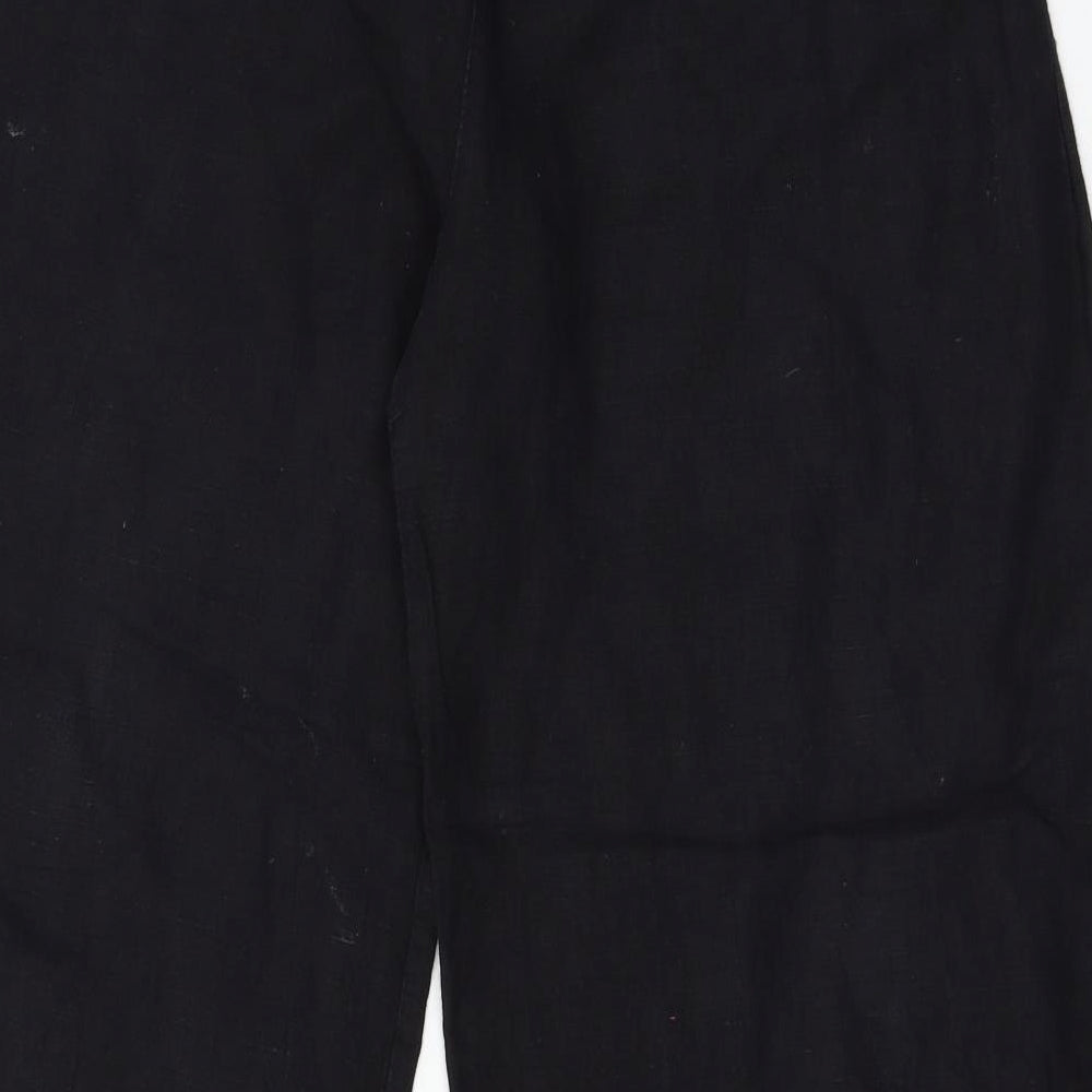 Preworn Womens Black   Cropped Trousers Size L L25 in