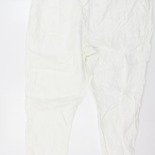 Marks and Spencer Womens White   Trousers  Size 22 L27 in