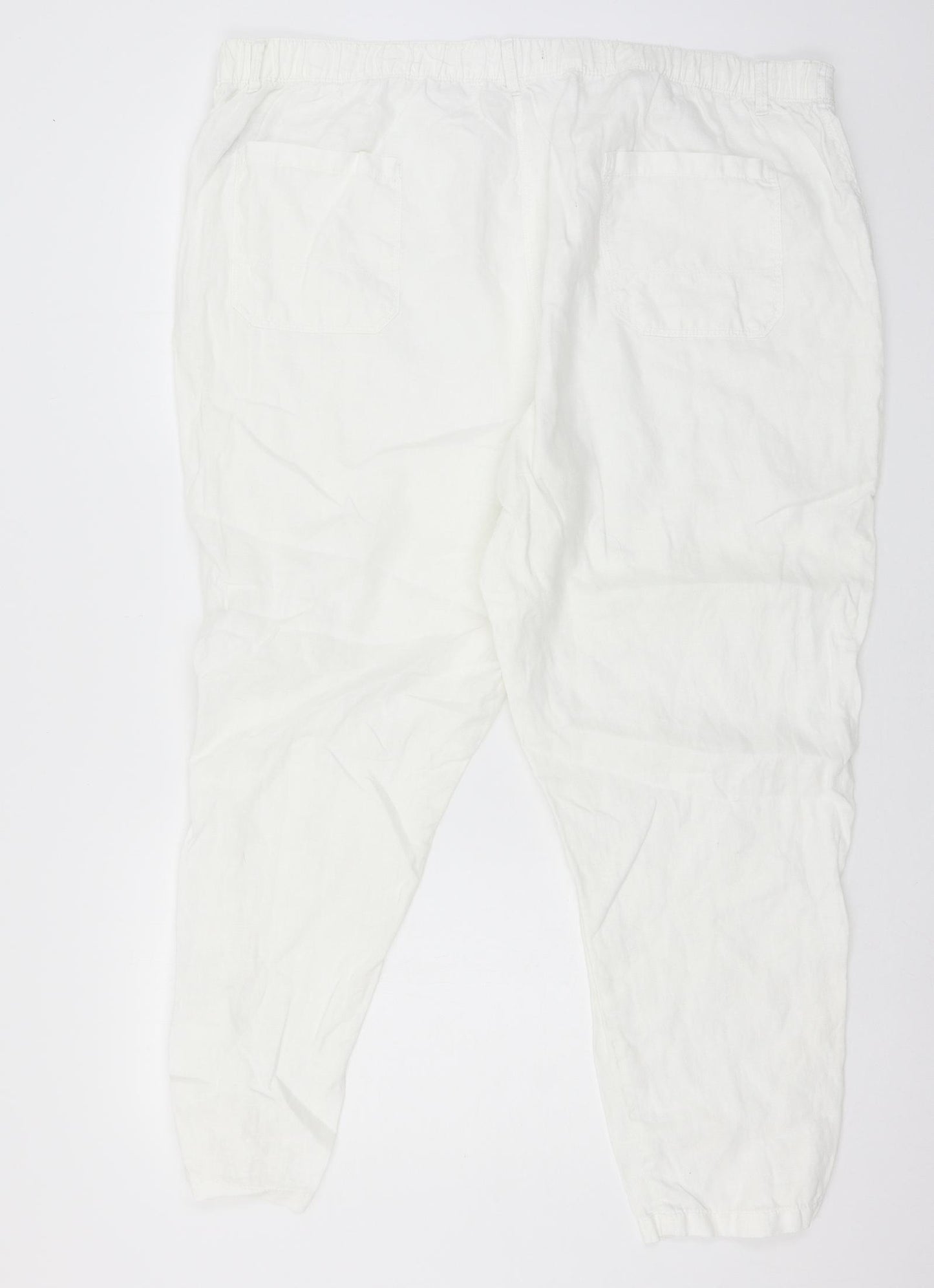 Marks and Spencer Womens White   Trousers  Size 22 L27 in