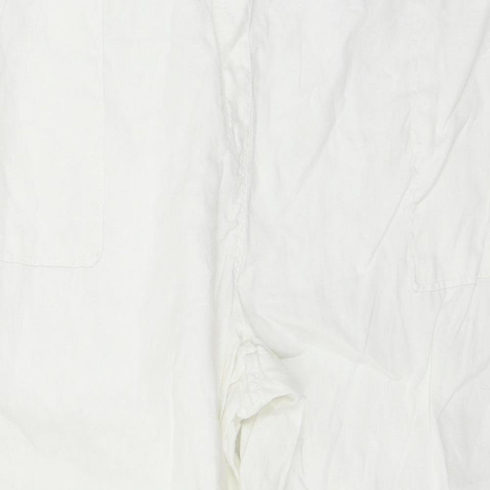 Marks and Spencer Womens White   Trousers  Size 22 L27 in