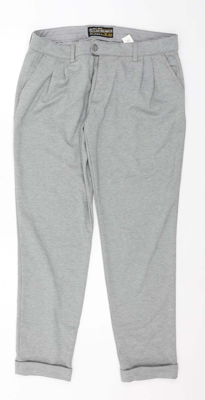 alcott Mens Grey   Trousers  Size 36 in L28 in