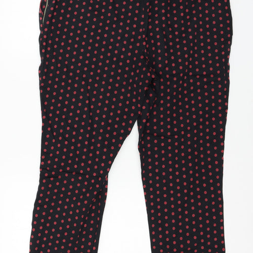 F&F Womens Black Polka Dot  Trousers  Size 16 L25 in
