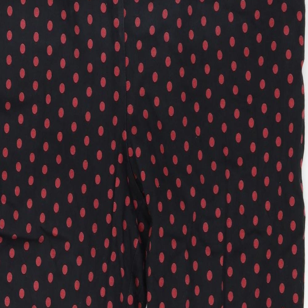 F&F Womens Black Polka Dot  Trousers  Size 16 L25 in