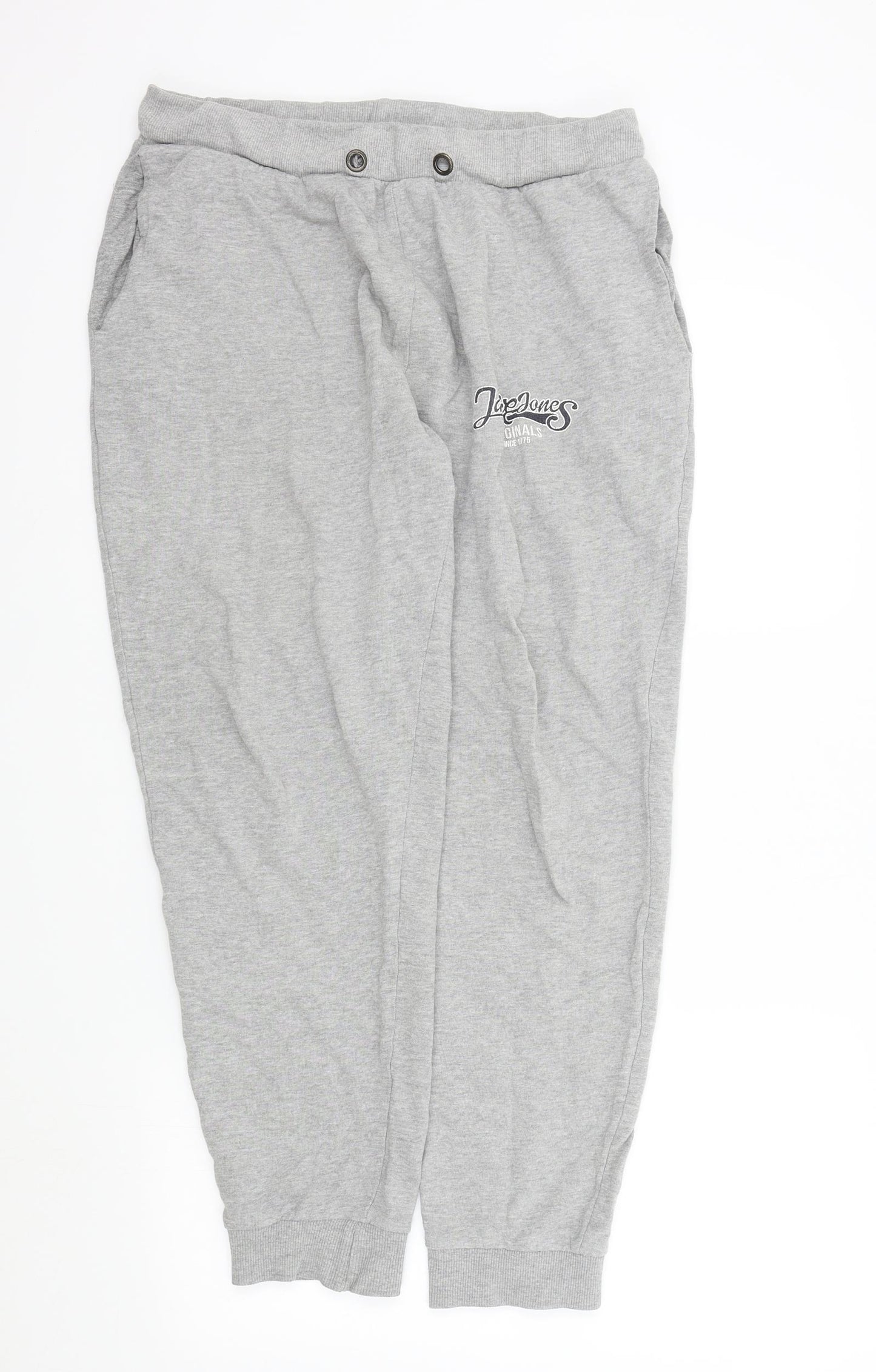 JACK & JONES Mens Grey   Jogger Trousers Size L L27 in