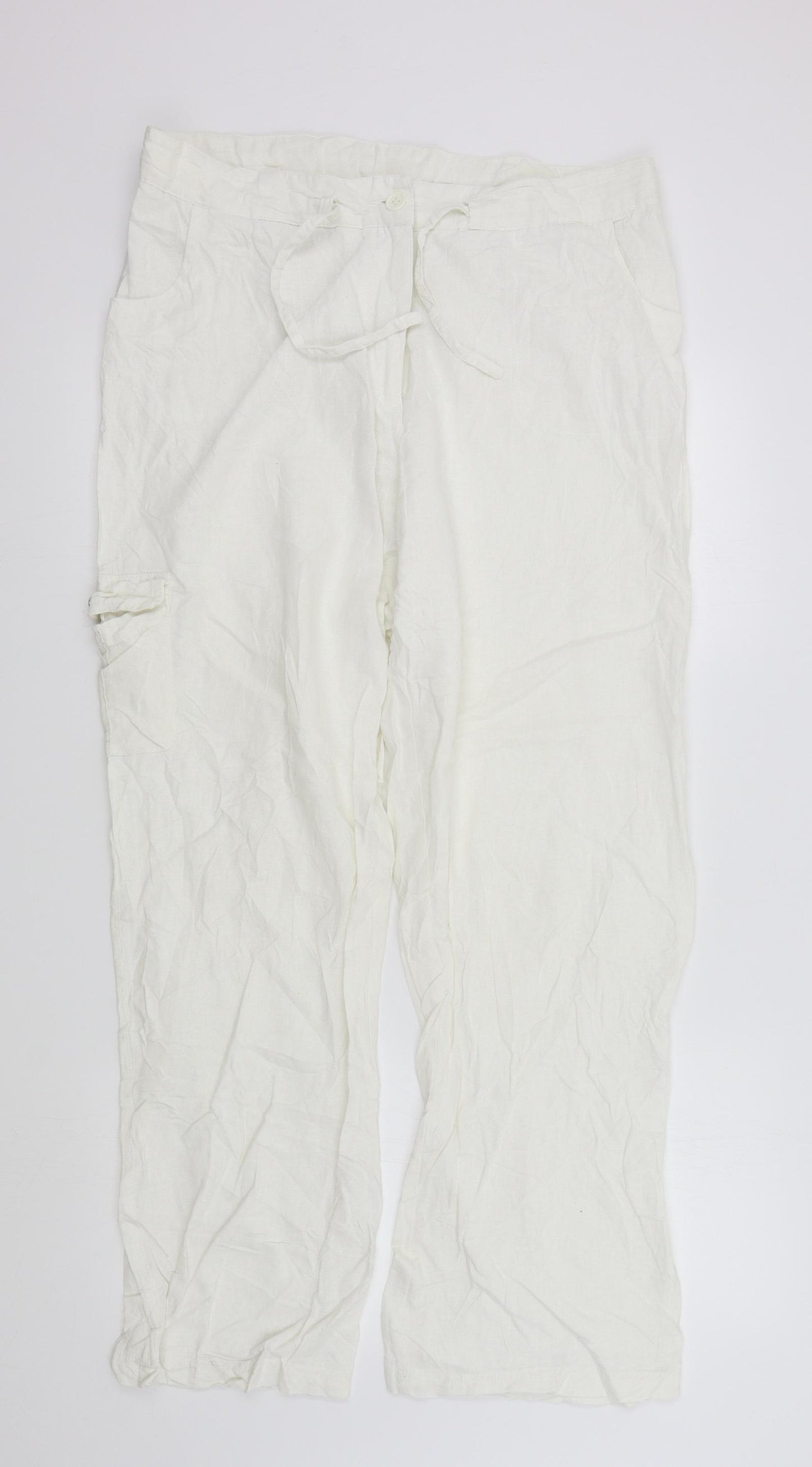 GINA LAURA Womens White   Trousers  Size 44 in L30 in