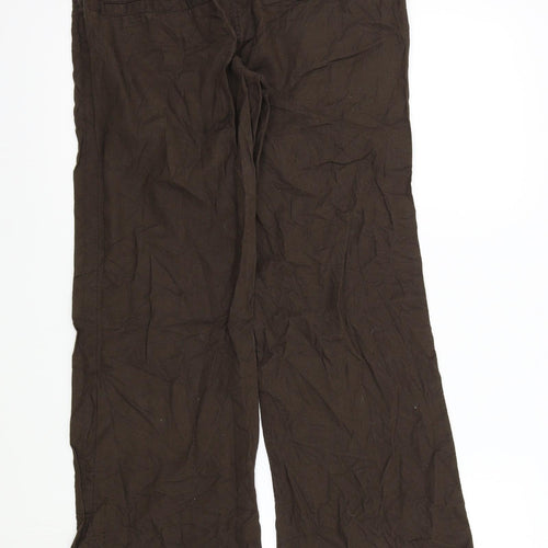 H&M Womens Brown   Trousers  Size 36 L30 in