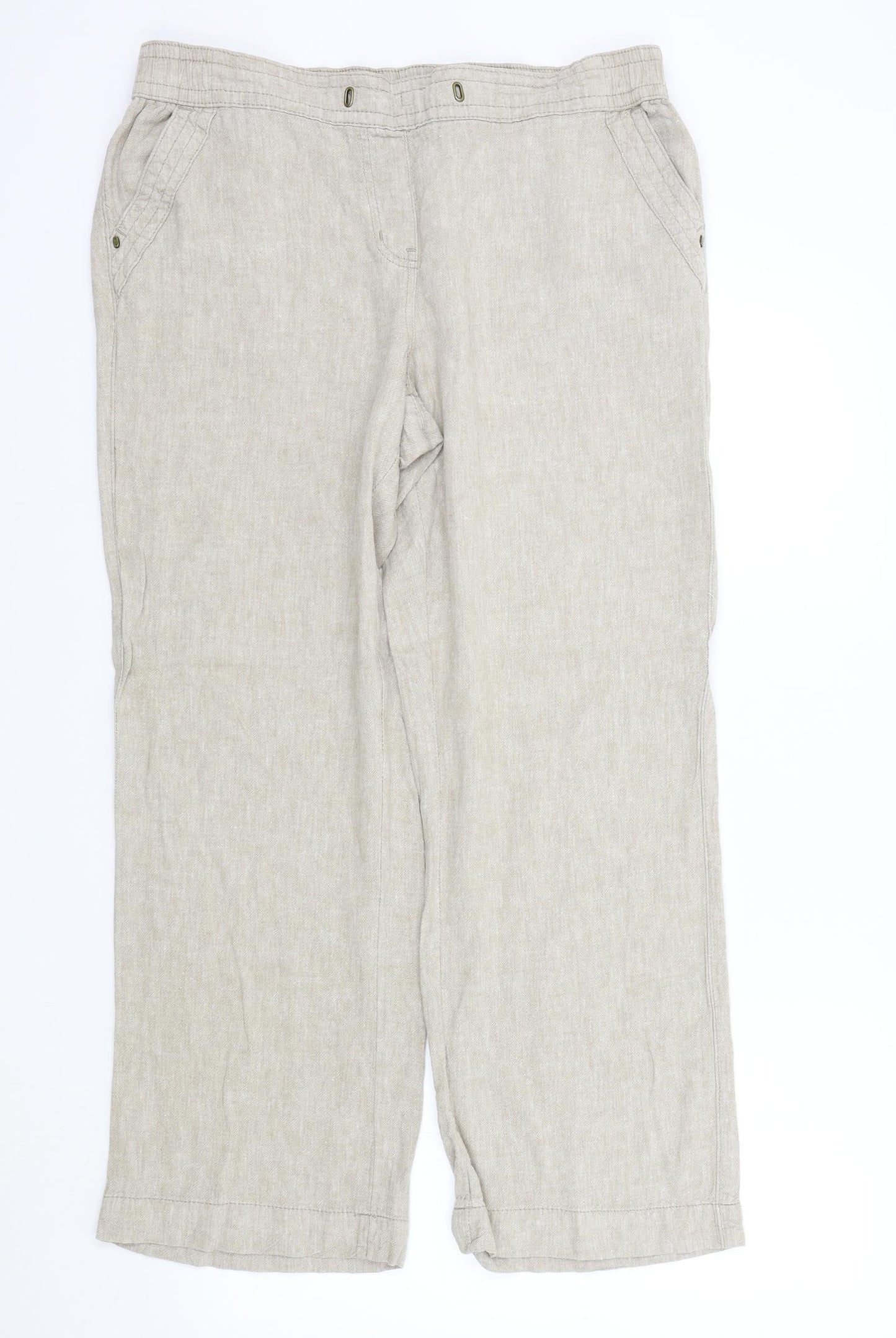 George Womens Beige   Trousers  Size 14 L27 in