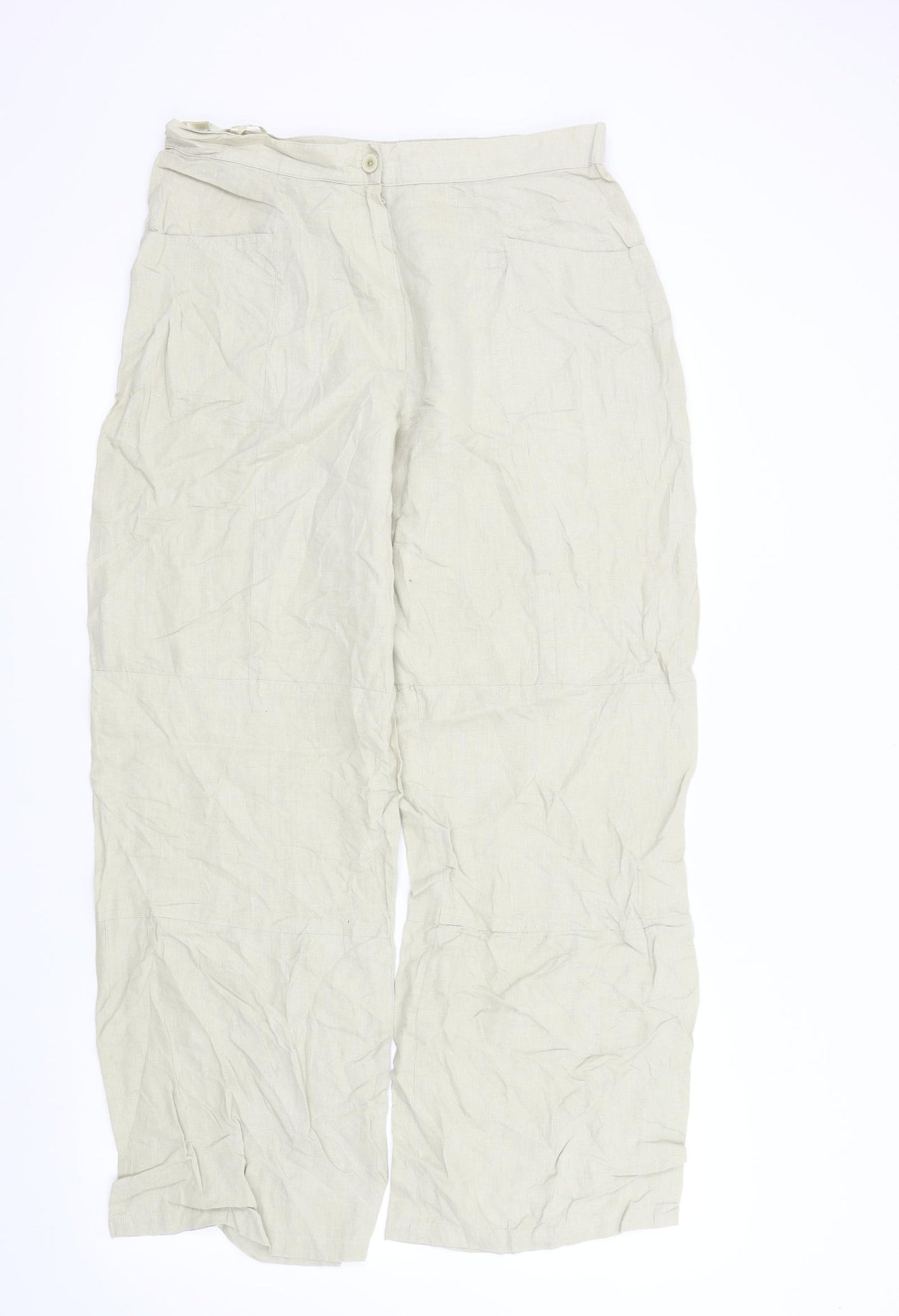 EXACTLY casual Womens Beige   Trousers  Size M L28 in