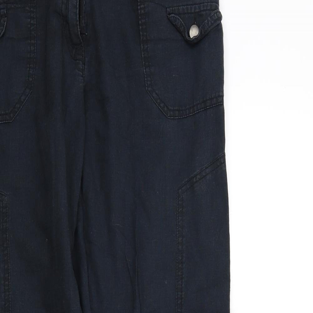 Woolworths Womens Black   Trousers  Size 10 L32 in