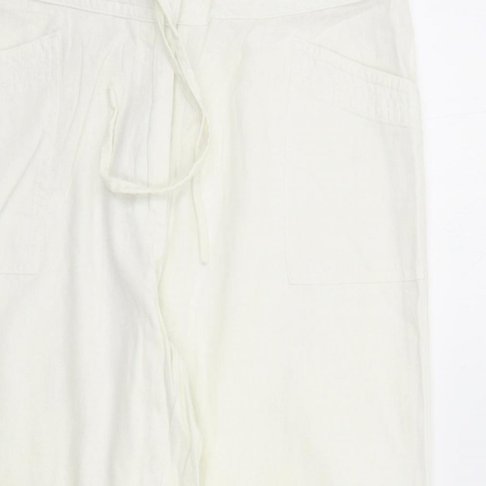 Papaya Womens White   Trousers  Size 12 L21 in