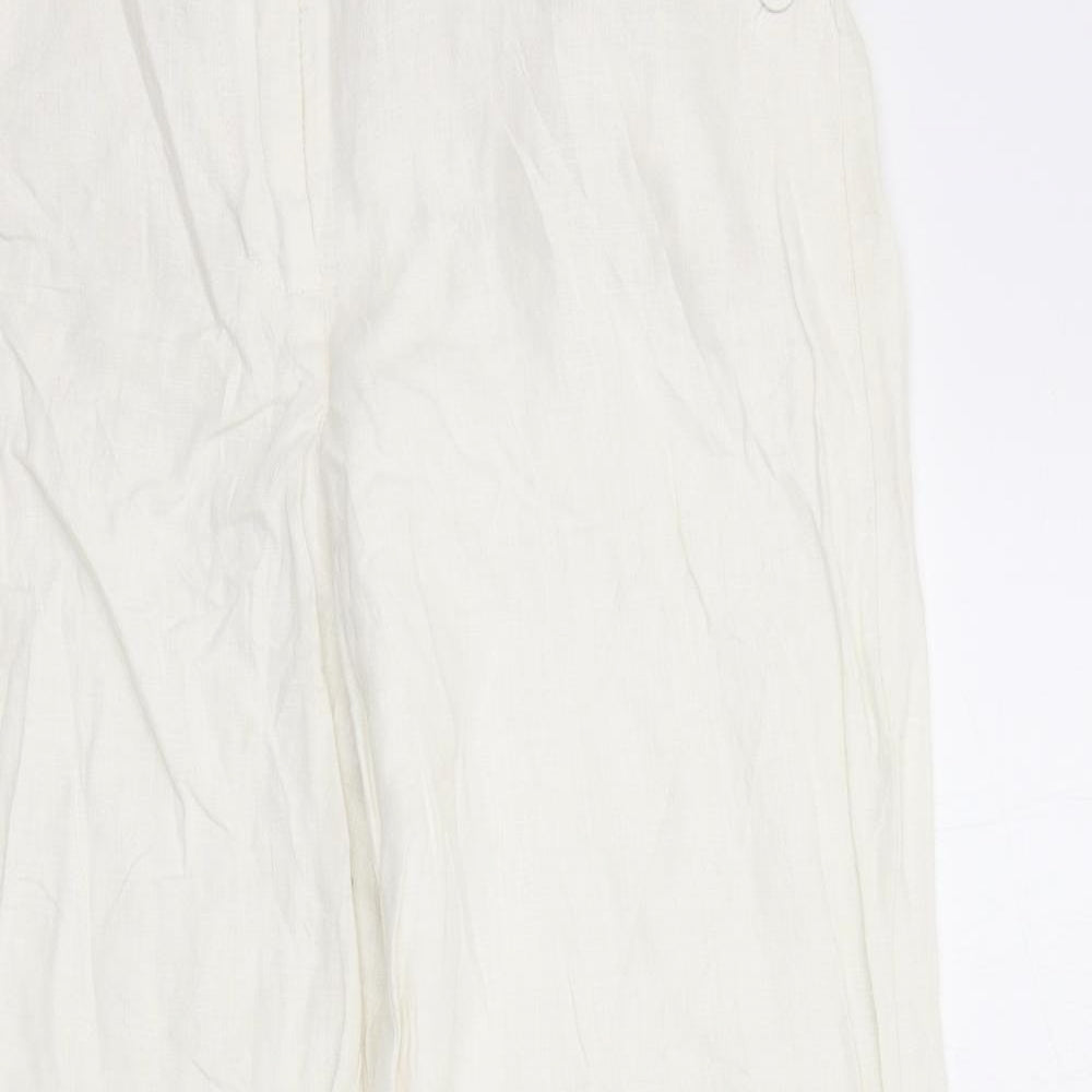 Monsoon Womens White   Trousers  Size 12 L28 in