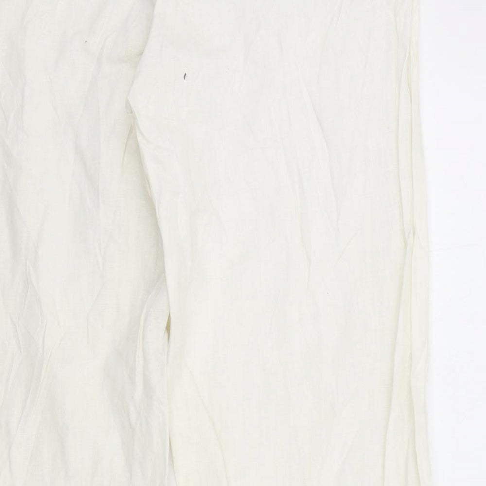 Monsoon Womens White   Trousers  Size 12 L28 in