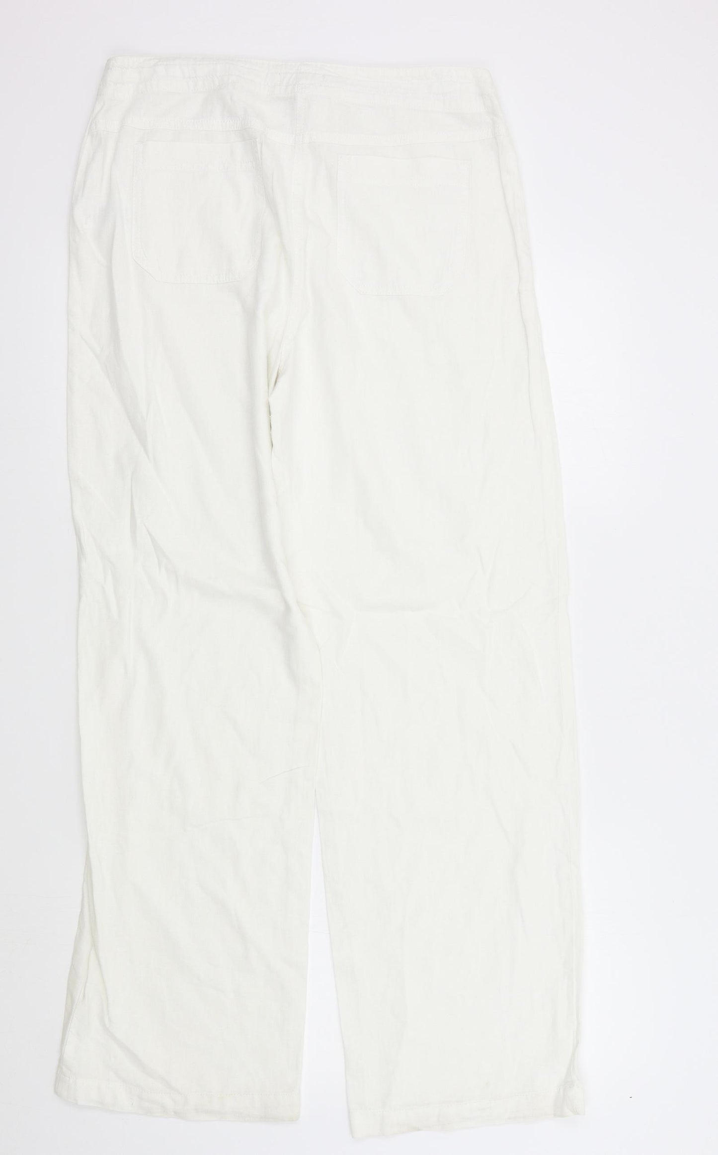 Papaya Womens White   Trousers  Size 12 L31 in