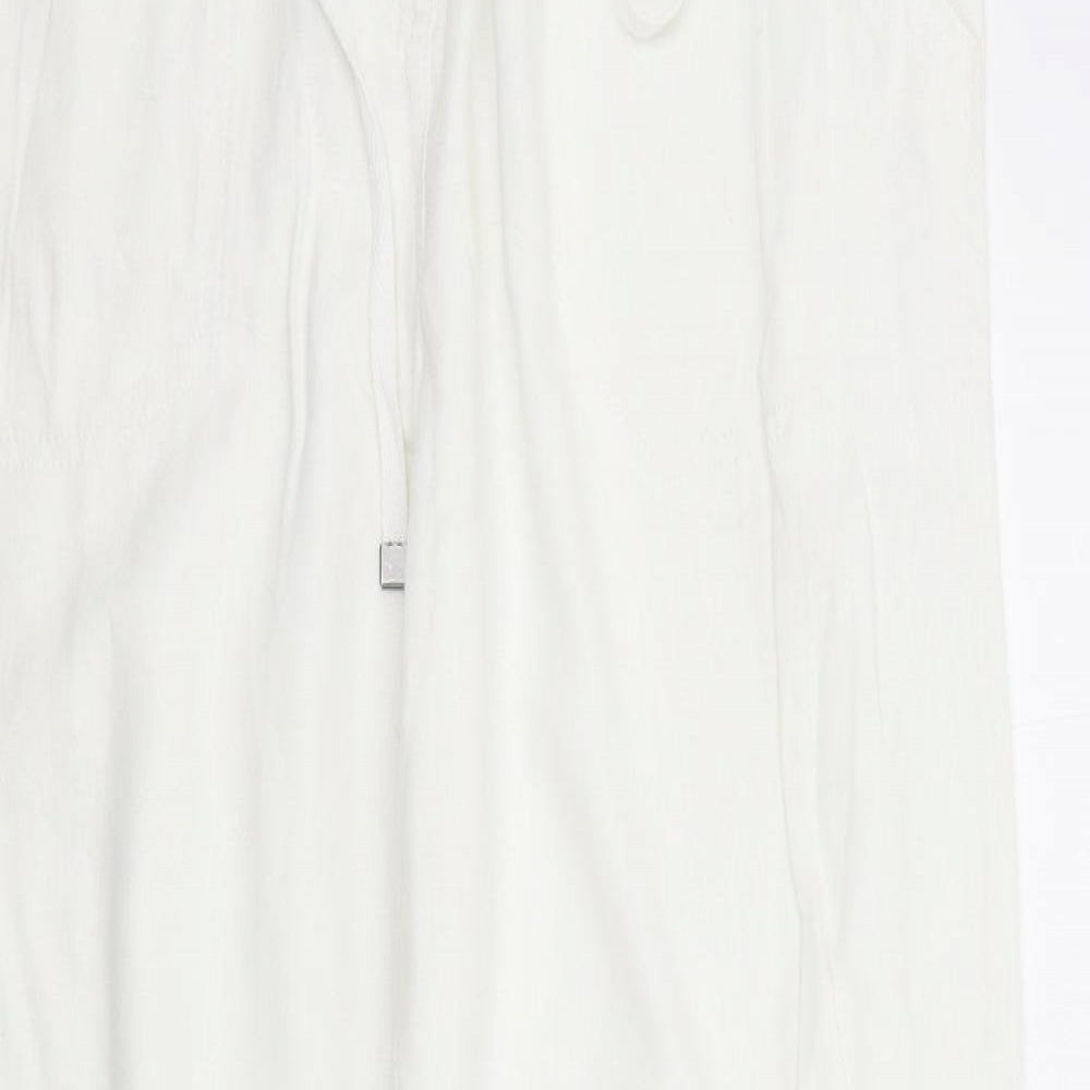 Papaya Womens White   Trousers  Size 12 L31 in