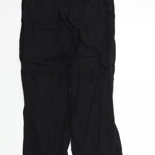 Peackocks Womens Black   Trousers  Size 12 L28 in