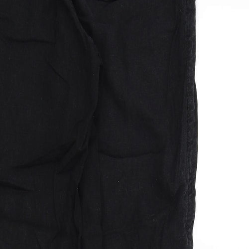 Peackocks Womens Black   Trousers  Size 12 L28 in