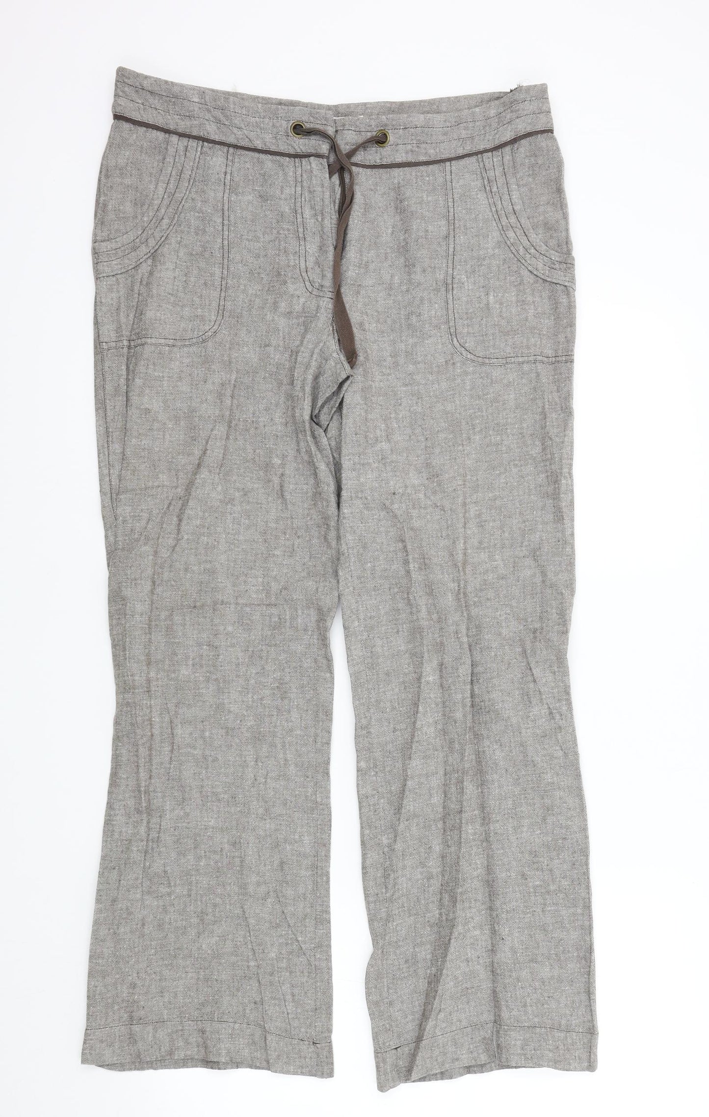 M&Co Womens Brown   Trousers  Size 12 L30 in