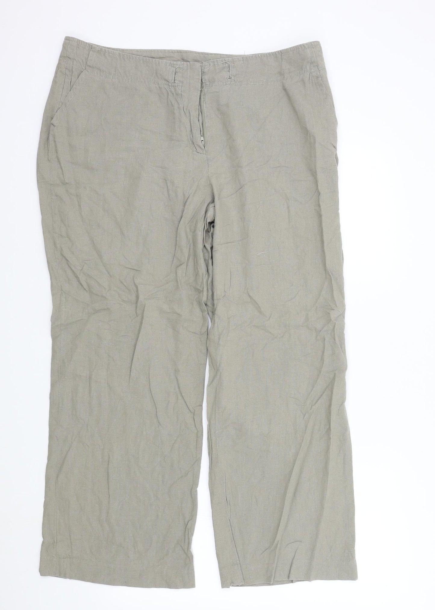 ELLIE LOUISE Womens Grey   Trousers  Size 18 L28 in