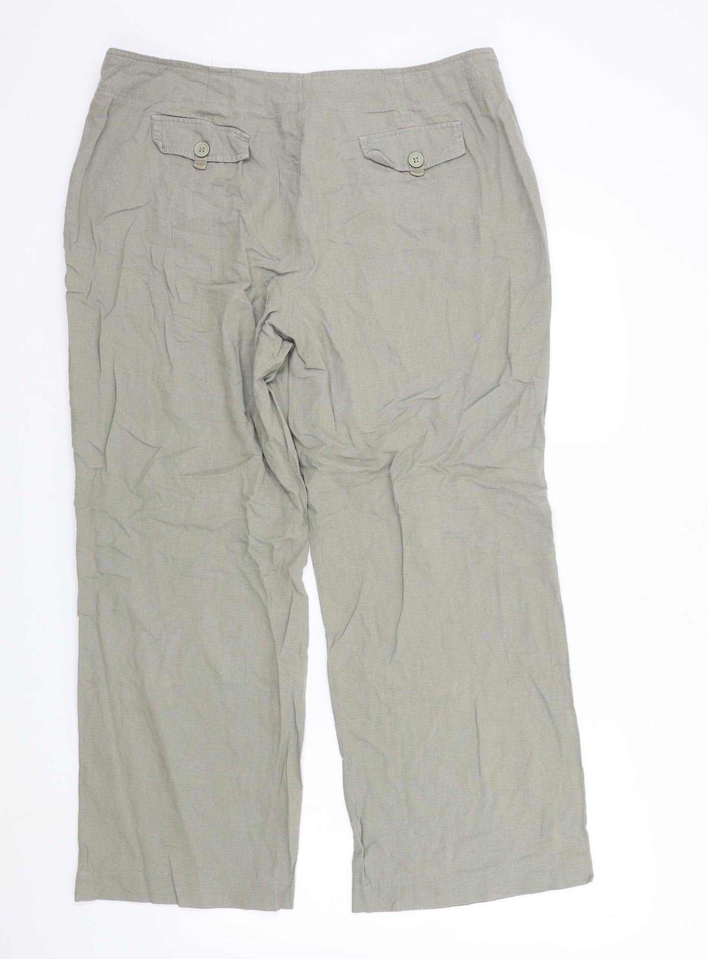 ELLIE LOUISE Womens Grey   Trousers  Size 18 L28 in