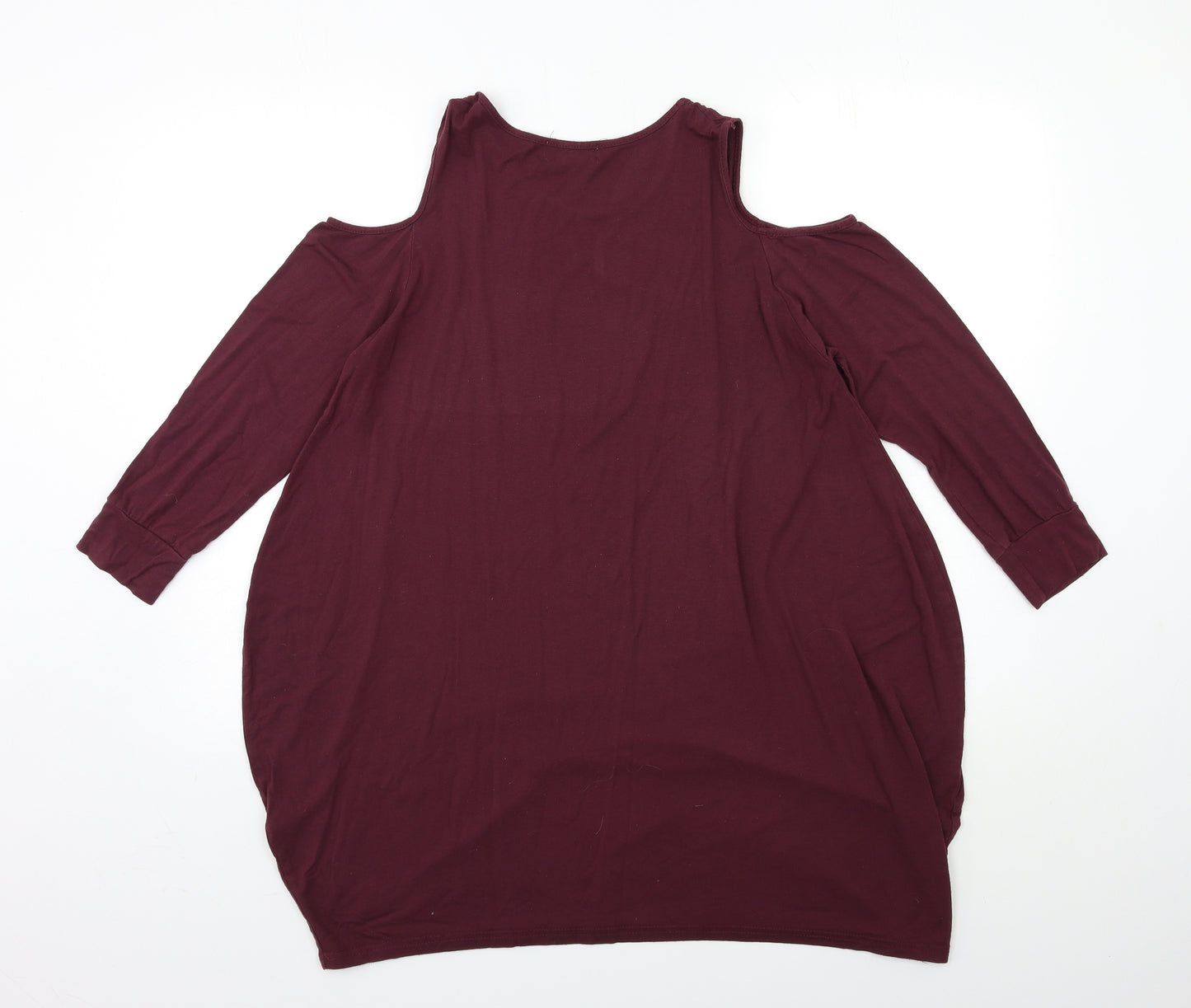Apricot Womens Red   Basic T-Shirt Size 10  - Open Shoulder