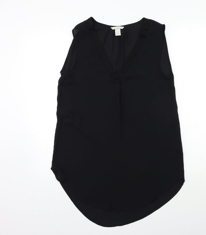 H&M Womens Black   Basic Blouse Size 6