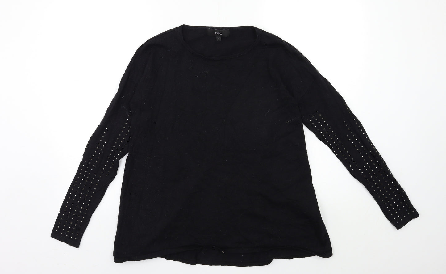 NEXT Womens Black  Knit Pullover Jumper Size 6