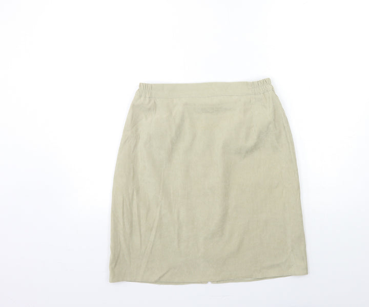 Preworn Womens Beige   A-Line Skirt Size 30 in