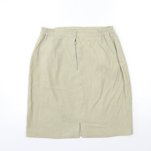 Preworn Womens Beige   A-Line Skirt Size 30 in