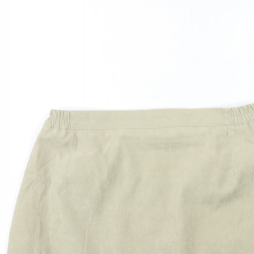 Preworn Womens Beige   A-Line Skirt Size 30 in