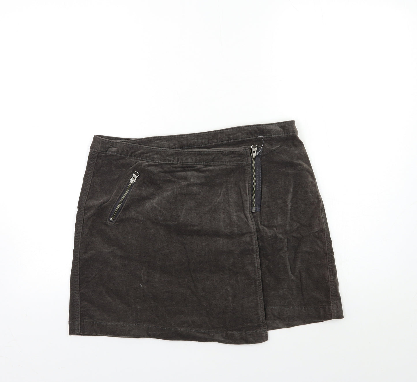 George Womens Grey  Velour Mini Skirt Size 12