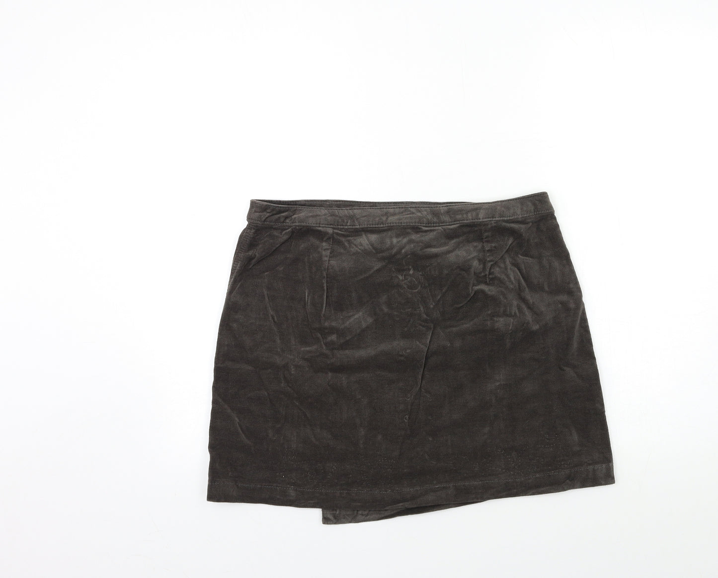 George Womens Grey  Velour Mini Skirt Size 12