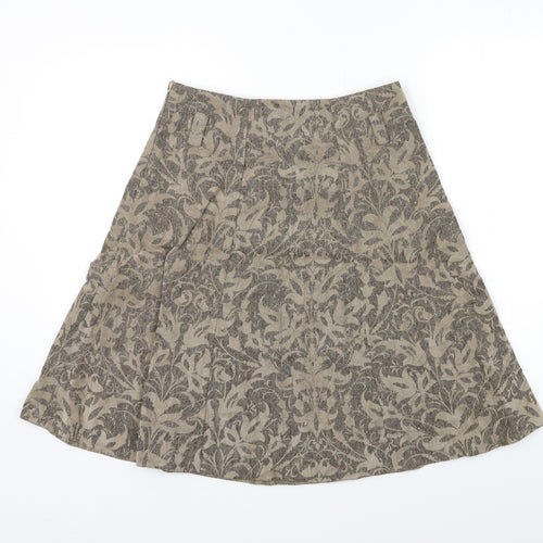 Pretty Woman Womens Grey Floral  A-Line Skirt Size 8